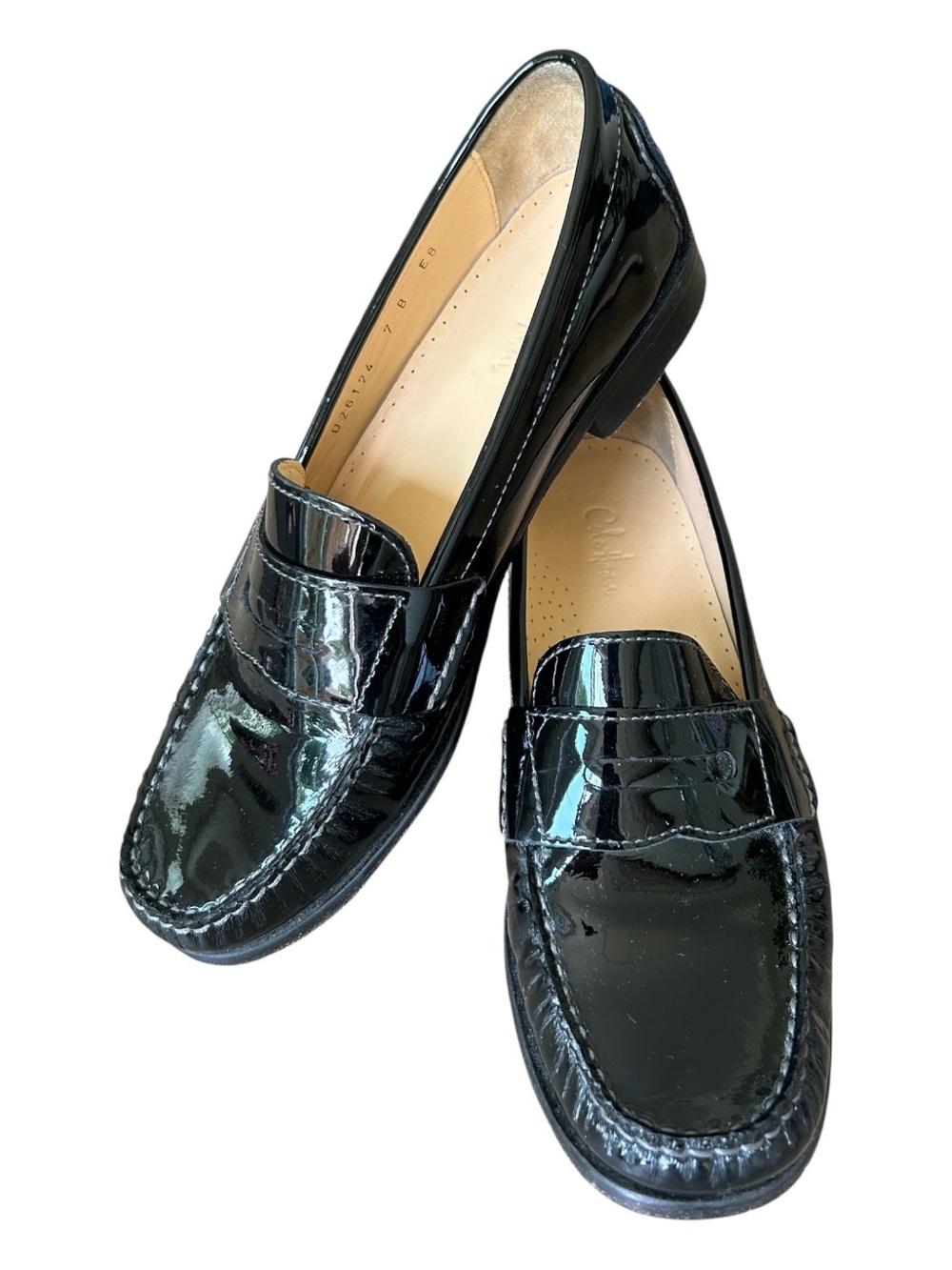 Cole Haan Pinch Grand Patent Leather Penny Loafers Black Size 7.5